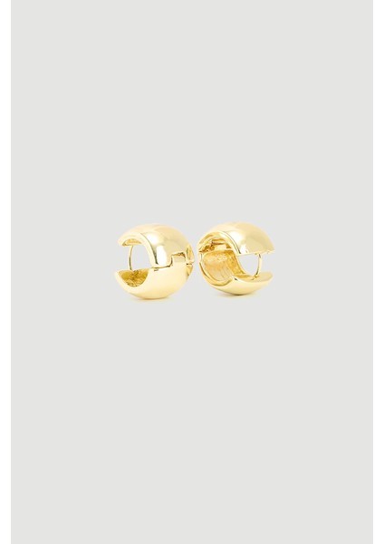 Hacimli Gold Küpe - Gold