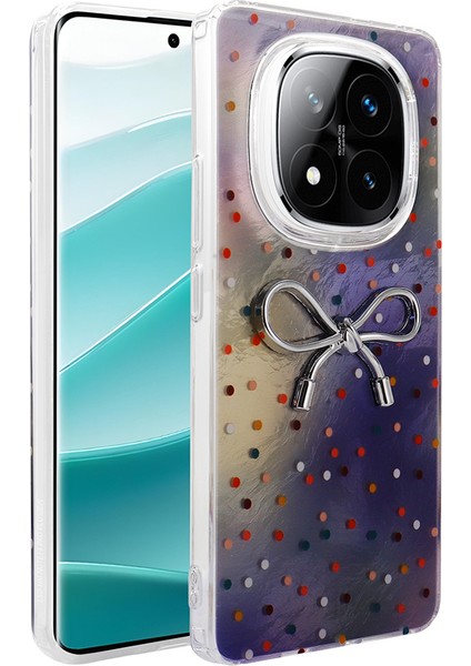 Redmi Note 14 Pro 5g Kılıf Kamera Korumalı Figürlü Crcr Ponti Silikon Kapak - Lila