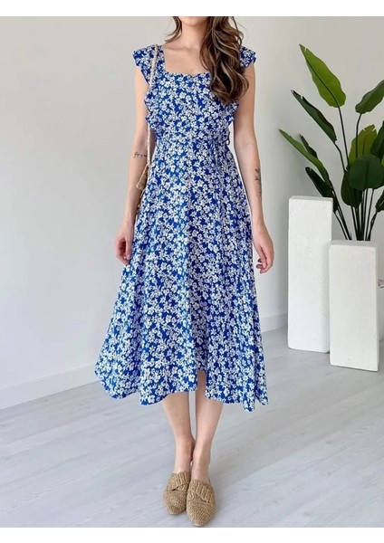 Sırtı Gipeli Omuzu Fırfırlı Elbise modelleri