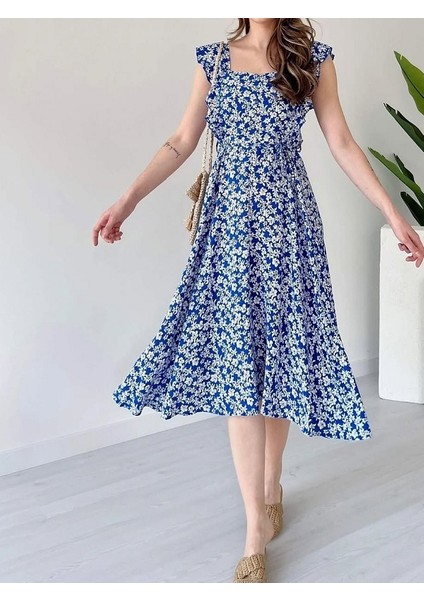 Sırtı Gipeli Omuzu Fırfırlı Elbise fırsatları