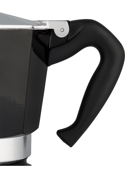 Moka Express Siyah 6 Cup ( Moka Express 6 Cup Black Aluminum Moka Pot)