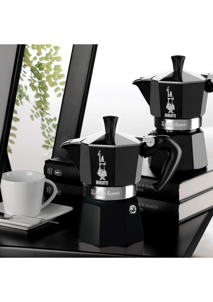 Moka Express Siyah 6 Cup ( Moka Express 6 Cup Black Aluminum Moka Pot)