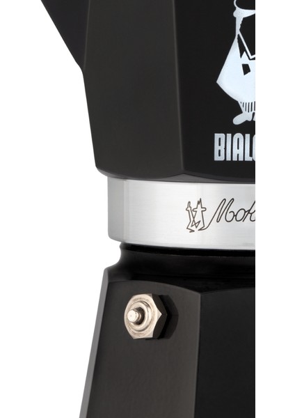 Moka Express Siyah 6 Cup ( Moka Express 6 Cup Black Aluminum Moka Pot)