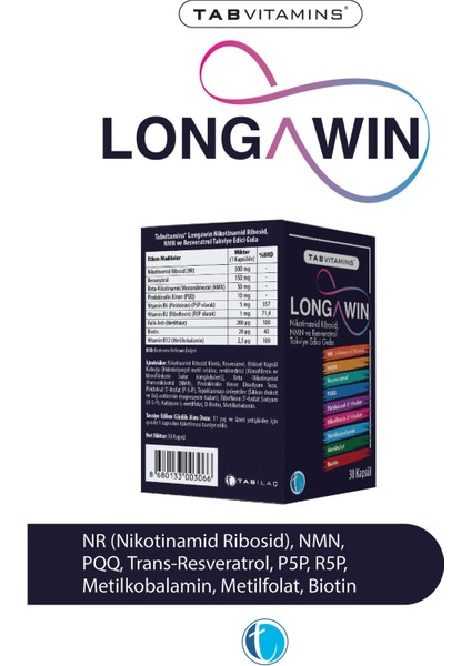 Longawin 30 Bitkisel Kapsül NR Nikotinamid Ribosid NMN Resveratrol PQQ