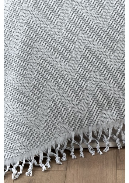 %100 Pamuk Çift Kişilik Bağlama Saçaklı PIKE-220X240 Cm-Gri fiyatları