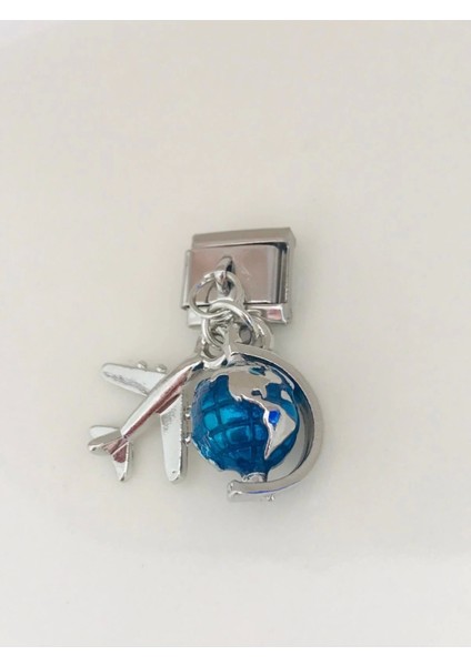 Uçak Dünya Nomiitalyan Charm Bileklik Charmı
