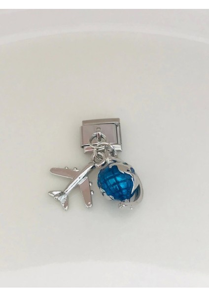Uçak Dünya Nomiitalyan Charm Bileklik Charmı