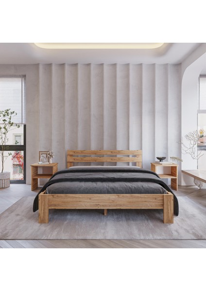 Letto Atlantik Mdf Set Karyola | Tek ve Çift Kişilik Yatak Uyumlu, Kolay Kurulum