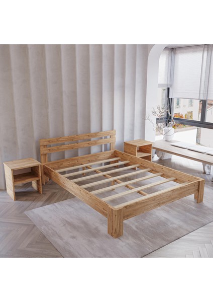 Letto Atlantik Mdf Set Karyola | Tek ve Çift Kişilik Yatak Uyumlu, Kolay Kurulum