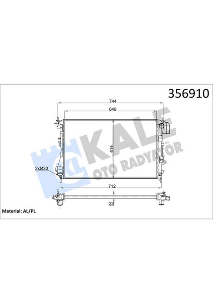 Su Radyatörü Opel Vectra C 1.6 1.8 1.6 16V 02-08 Saab 9-3 1.8 2.0t 03-15 mt Ac Nac Mekanik 648X414X23 Gnzrz
