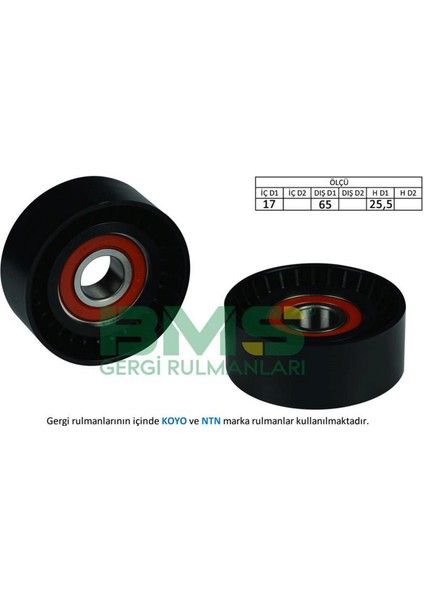 Alternatör Gergi Rulmani Alfa 159 1.9 Jtdm 05-11 C-Serisi W204 C 180 Cdi 65X25X17 Gnzrz