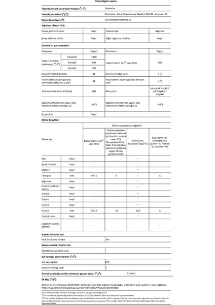 LNT7MD58W Twintech No-Frost 588 Lt 84 cm Alttan Donduruculu Buzdolabı D Enerji Sınıfı Beyaz