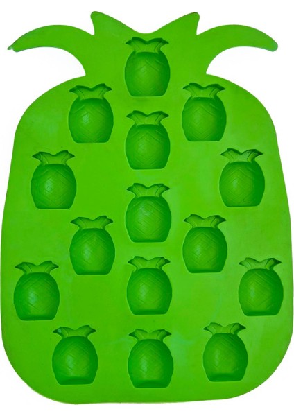 Ananas Silikon Buz ve Çikolata Kalıbı Yeşil