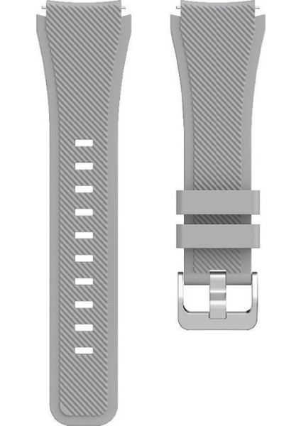 Xiaomi Watch S1 , S1 Active, S1 Pro, S2 ile Uyumlu Kordon Tırtık Desenli Tokalı Silikon Kayış