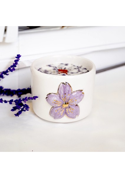 Kiraz Çiçeği Temalı 24K Altın Süslemeli Seramik Mumluk fırsatları