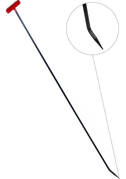 120 cm 16 mm Çap Tek Kıvrımlı Sivri Uç Boyasız Göçük Düzeltme Çubuğu, Pdr Çubuk