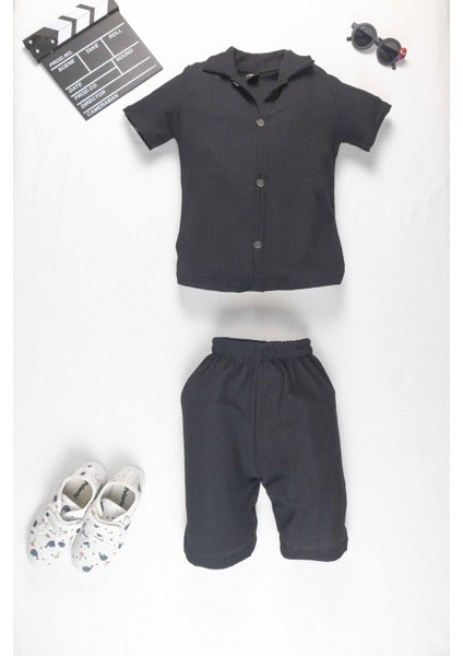 Erkek Çocuk Yazlık Takım 3-10 Yaş – Şortlu Gömlek Set | Börümcük Kumaş Alt Üst Ikili Takım fiyatları