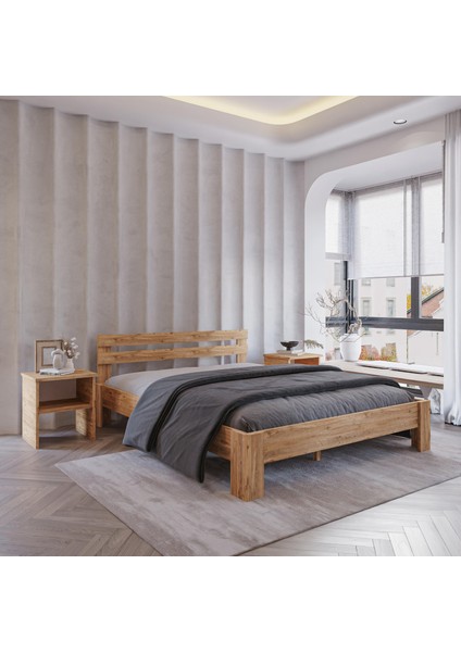 Letto Atlantik Mdf Set Karyola | Tek ve Çift Kişilik Yatak Uyumlu, Kolay Kurulum