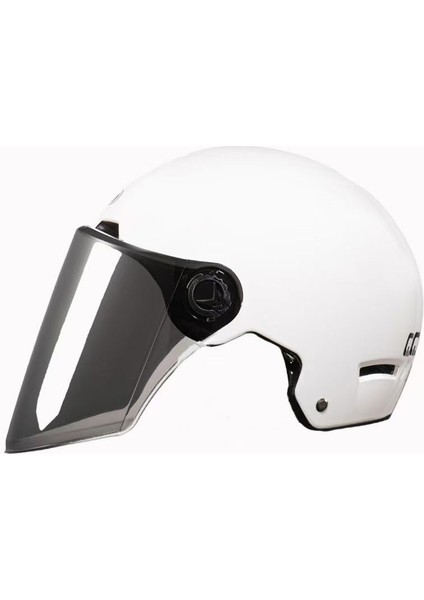 Büyük Basit Elektrikli Araba Kaskı Erkek ve Kadın Modelleri 4XL65 Ekstra Büyük Baş Çevresi Artı Boyutu Yaz Yarım Kask (Yurt Dışından)