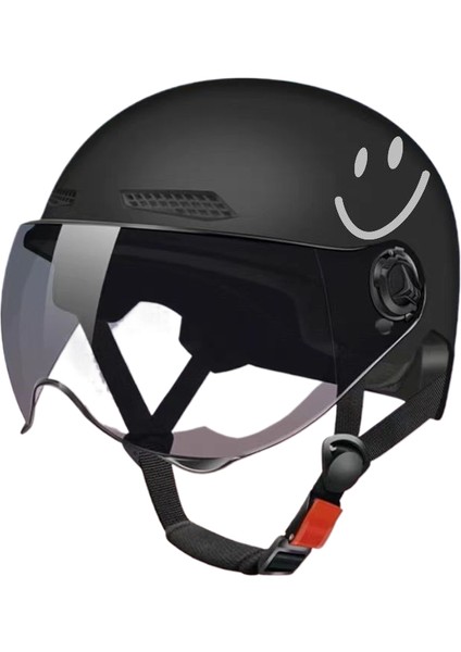 Elektrikli Araba Motosiklet Kaskı Erkek ve Kadın Modelleri Yaz Uv Güvenlik Kapağı Nefes Alabilen Yarım Kask (Yurt Dışından)