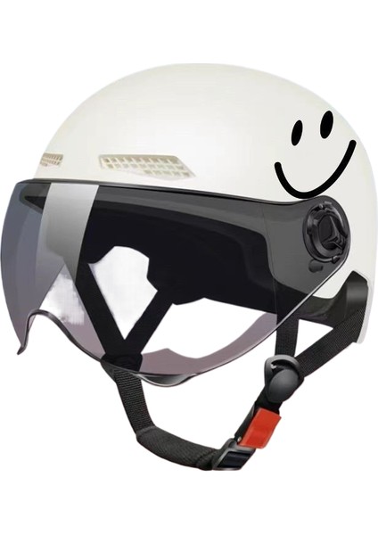 Elektrikli Araba Motosiklet Kaskı Erkek ve Kadın Modelleri Yaz Uv Güvenlik Kapağı Nefes Alabilen Yarım Kask (Yurt Dışından)