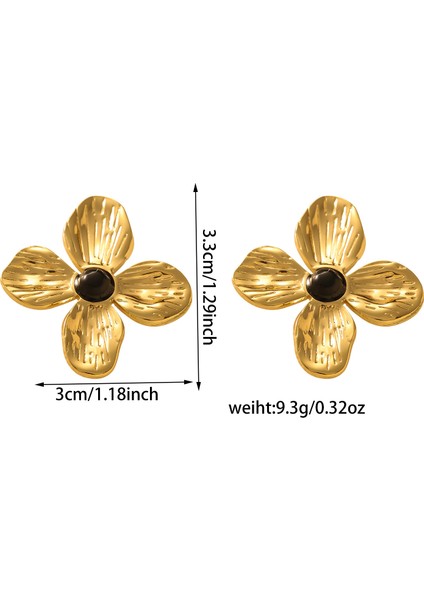 Fransız Retro Inci Petal Küpe Mizaç Kolye Takı Küpe Aksesuar (Yurt Dışından)