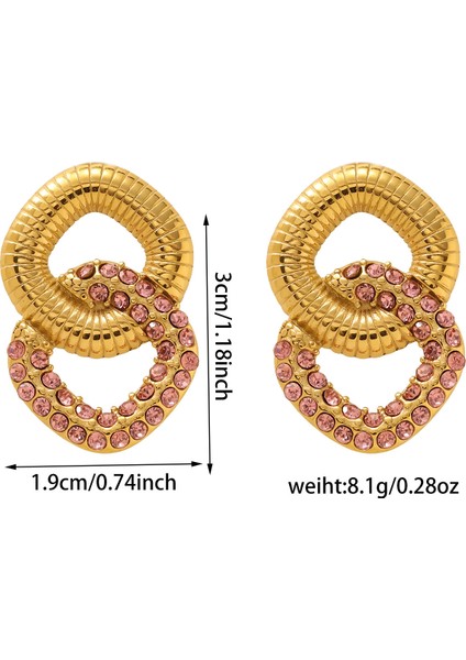 18 Ayar Paslanmaz Çelik Küpe Kararmaz Küpe Kadınlar Için Mücevherat (Yurt Dışından)