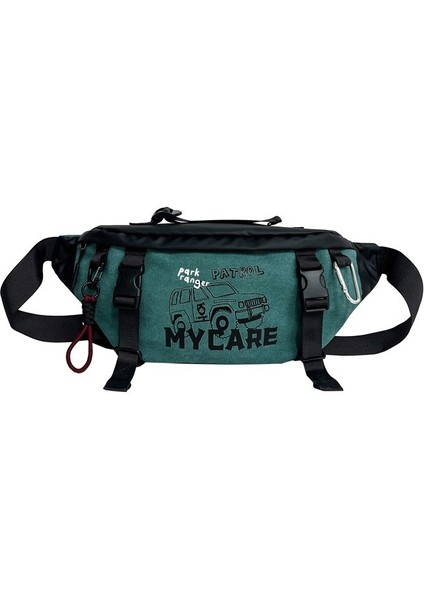 Bisiklet Çantası Erkek Fitness Günlük Crossbody Göğüs Çantası Moda Trend Açık Seyahat Küçük Eşya Çantası Fonksiyon Taşınabilir Bel Çantası (Yurt Dışından)