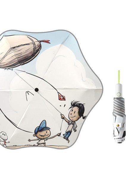 Tam Otomatik Mafsal Kapama Geri Tepme Önleyici Ilkokul Öğrencileri Için Çocuk Şemsiyeleri Güneşli ve Yağmurlu Şemsiye Çift Kullanımlı Katlanır Şemsiye (Yurt Dışından)