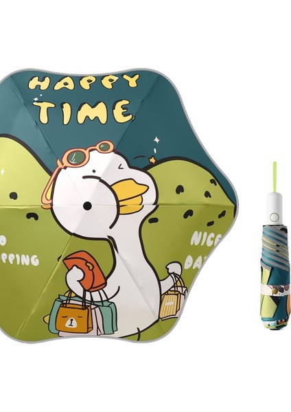 Tam Otomatik Mafsal Kapama Geri Tepme Önleyici Ilkokul Öğrencileri Için Çocuk Şemsiyeleri Güneşli ve Yağmurlu Şemsiye Çift Kullanımlı Katlanır Şemsiye (Yurt Dışından)