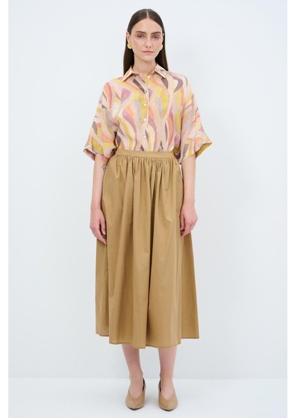 Poplin Etek Haki 12744764001