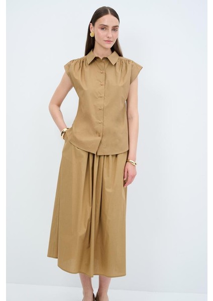 Poplin Etek Haki 12744764001