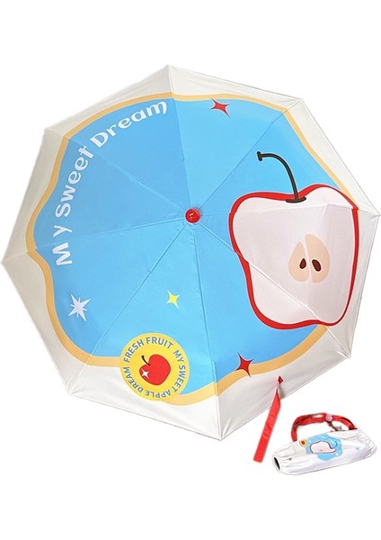 Sevimli Güneşli ve Yağmurlu Çift Kullanımlı Şemsiye Çocuk Öğrenciler Güneş Kremi Uv Şemsiye (Yurt Dışından)