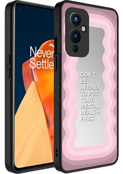 One Plus 9 Kılıf Aynalı Desenli Kamera Korumalı Parlak Crcr Mirror Kapak-Ayna