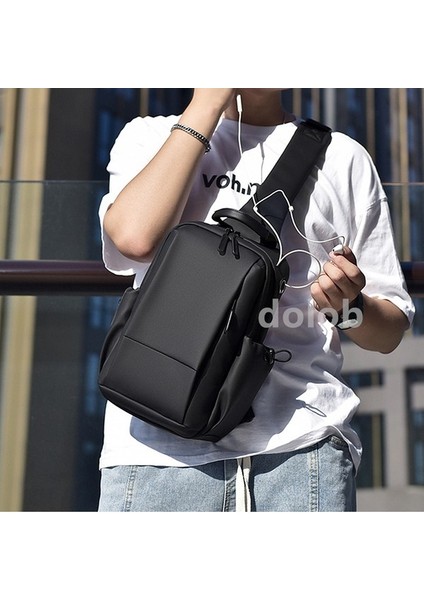 Yeni Erkek Göğüs Çantası Crossbody Çanta Rahat Su Geçirmez Göğüs Çantası Crossbody Çanta Büyük Kapasiteli Göğüs Çantası (Yurt Dışından) indirimleri