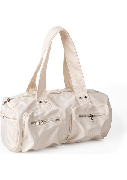 Büyük Kapasiteli Naylon Silindirik Omuz Koltuk Altı Çantası Niş Tasarımı Basit Iş Kıyafeti Tarzı Seyahat Çantası (Yurt Dışından)