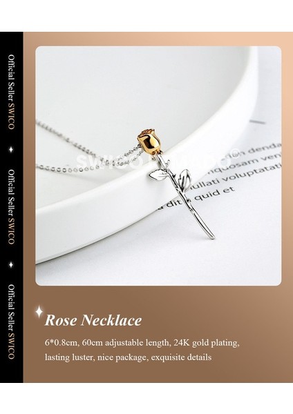 Kadın Trendy Gül Kolye (Yurt Dışından) indirimleri