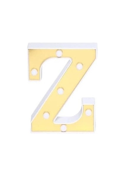 Efavormart 6" 3D Altın Kayan Yazılı Harfler 5 LED Işık Z (Yurt Dışından) fırsatları