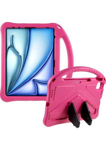 Ipad Air 11 2024 Çocuklar Eva Darbeye Dayanıklı Tablet Kılıfı, Stand Saplı (Yurt Dışından)