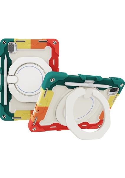 Xiaomi Pad 5 / Xiao Mi Pad 5 Pro Için Taşınabilir Pc + Silikon Hibrit Tablet Kılıfı - Lacivert (Yurt Dışından)