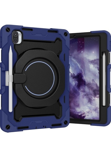 Xiaomi Pad 5 / Xiao Mi Pad 5 Pro Için Taşınabilir Pc + Silikon Hibrit Tablet Kılıfı - Lacivert (Yurt Dışından) fırsatları