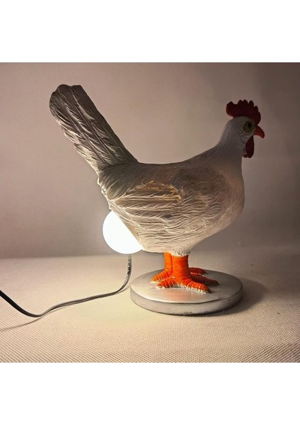 Tavuk Yumurtası Lambası Gerçekçi Reçine Tavuk Yumurtası Lambası L (Yurt Dışından)