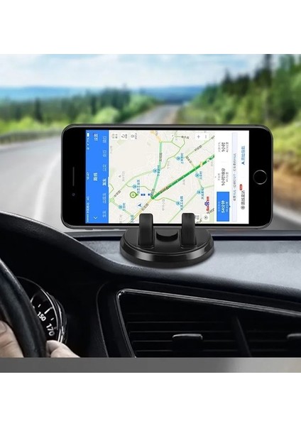 360 Derece Dönebilen Araç Telefonu Tutucu Dashboard Silikon Braketi Telefon Standı Araba Dashboard Gps Sa Telefon (Yurt Dışından)