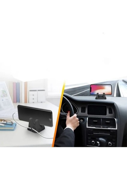 360 Derece Dönebilen Araç Telefonu Tutucu Dashboard Silikon Braketi Telefon Standı Araba Dashboard Gps Sa Telefon (Yurt Dışından)