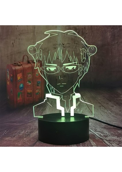 Saiki K LED Anime Lamba 3D LED Illusion Gece Lambası (Yurt Dışından)