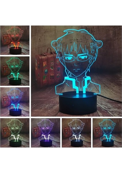 Saiki K LED Anime Lamba 3D LED Illusion Gece Lambası (Yurt Dışından) fırsatları