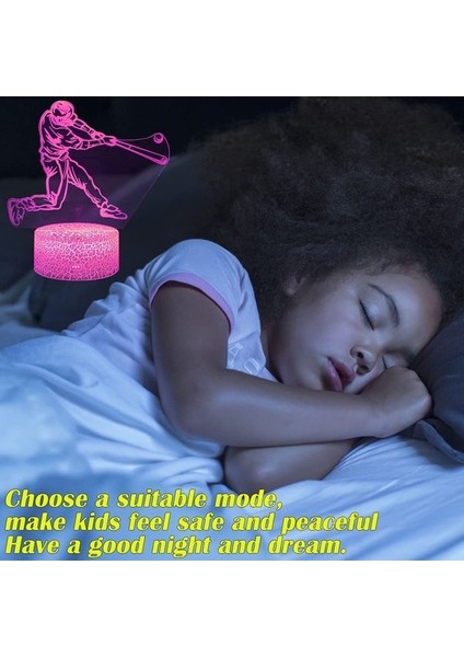 Unicorn Gece Lambası, 3D Illüzyon Lambası Unicorn Ligh Beyzbol Oyuncusu (Yurt Dışından) fırsatları