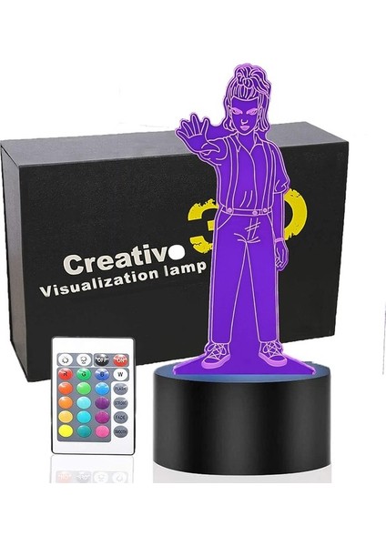 Stranger 3D Gece Lambası, 16 Renkli Illüzyon Lamba C Modern-11 (Yurt Dışından)