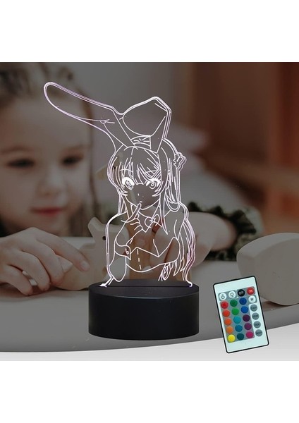 Senpai Mai Sakurajima Kawaii Gece Işığı Tavşan Gir (Yurt Dışından)