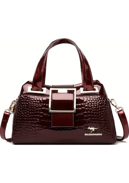 Tcherchı Kadınlar Için Timsah Desenli El Çantası, Zarif Parlak (Yurt Dışından)